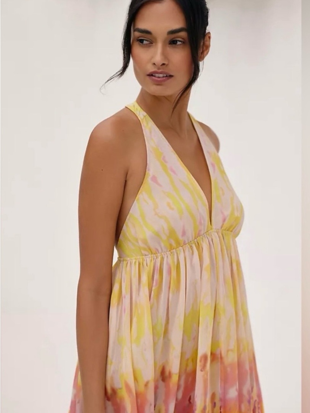 Anthropologie Halter Tie-Dye Maxi Dress swim cover-up - Picture 2 of 8